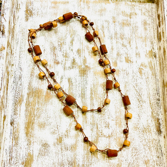 WOODEN BEAD NECKLACE