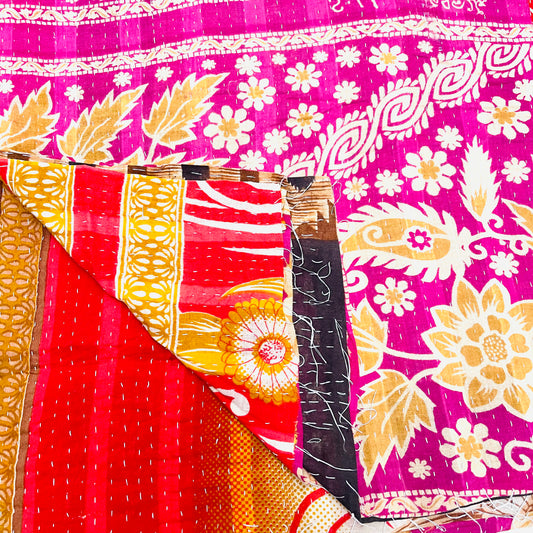 VINTAGE BENGALI KANTHA THROW JUL2