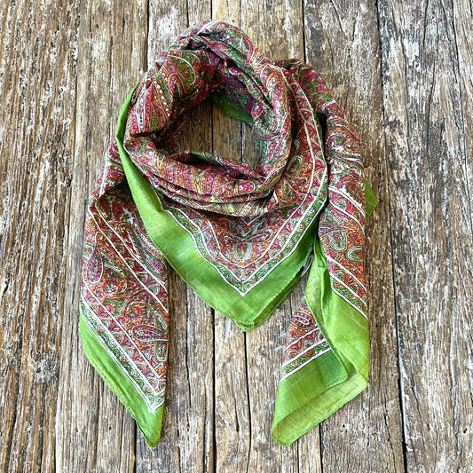100% COTTON SQUARE SCARF 100CM