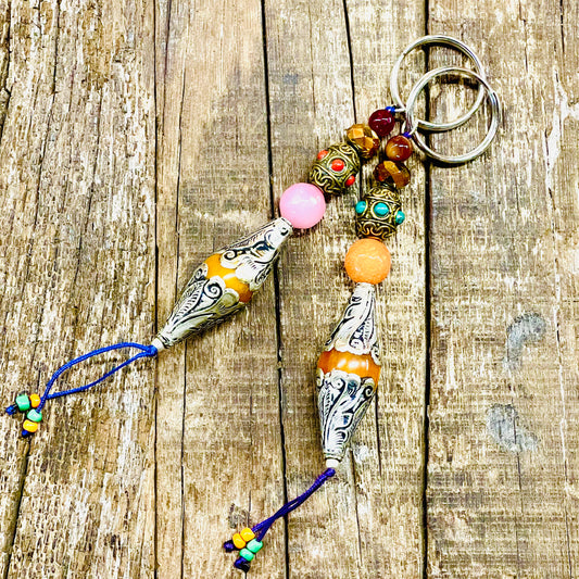 TIBETAN HANDMADE BEAD KEY HOLDER
