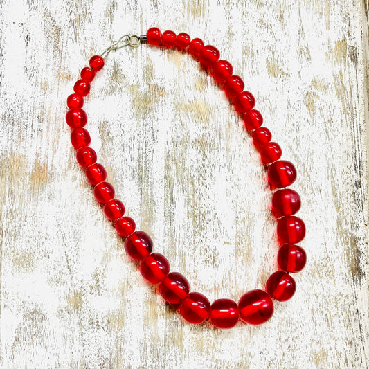 HANDMADE GLASS BEAD  NECKLACE