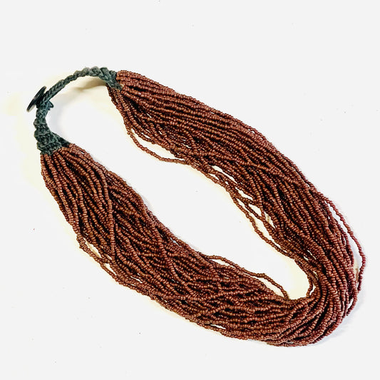 GLASS BEAD LONG NECKLACE
