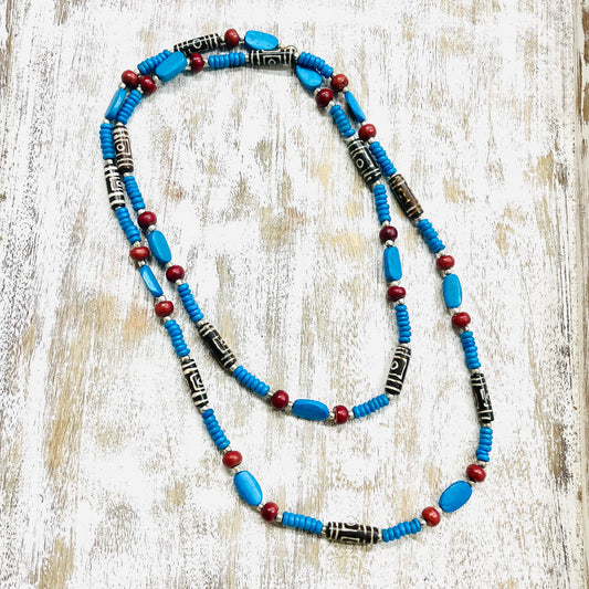 RECYCLED BEAD NECKLACE