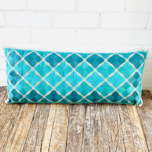 COTTON SILK EMB.  PILLOW 80X40CM