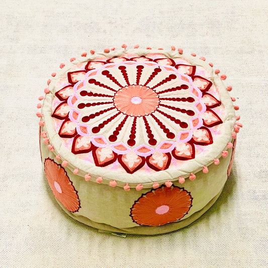 TAJ EMB. COTTON OTTOMAN 40X20CM