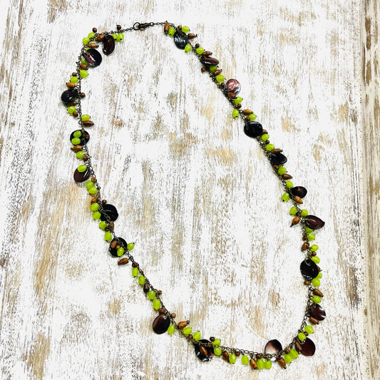 HANDMADE GLASS BEAD  NECKLACE