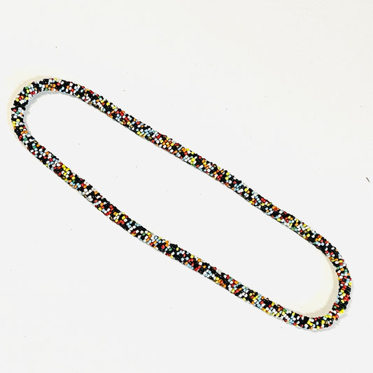 HANDCRAFTED GLASS BEAD LONG NECKLACE