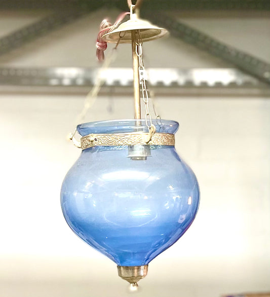 GLASS PENDANT LIGHT LRG 39X20CM