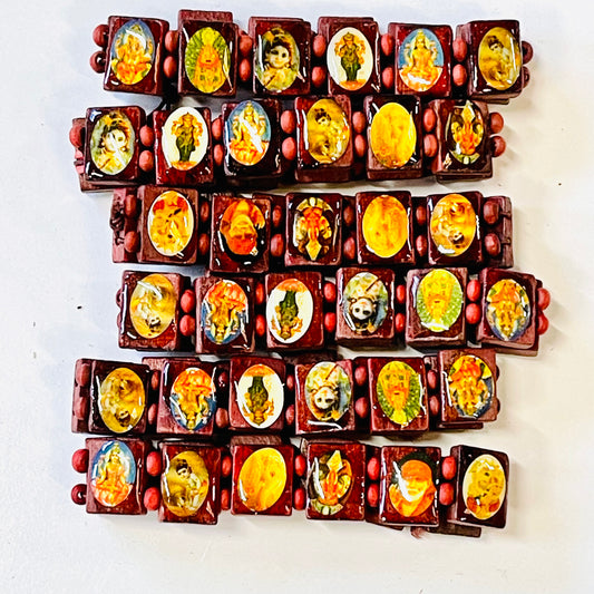 12pcs-GOD PRINTED BRACELETS