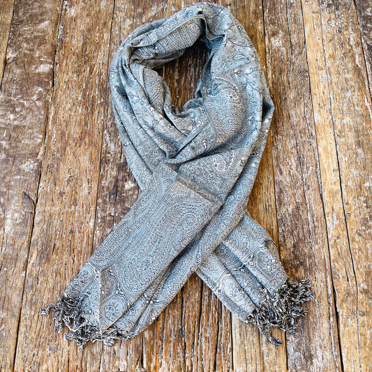 JACQUARD COTTON SHAWL 100x180CM