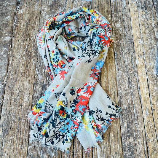 100% VISCOSE SOFT SCARF 180X100CM
