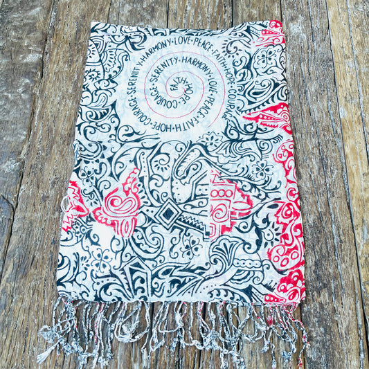 NATURAL VISCOSE SCARF/SARONG 70X180CM