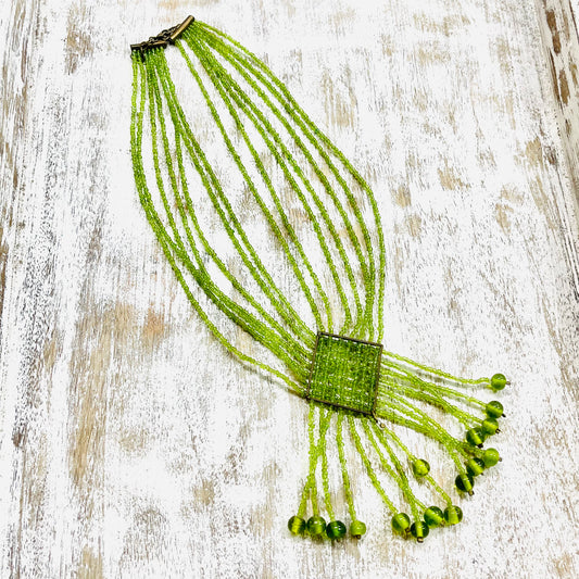 HANDMADE GLASS BEAD  NECKLACE