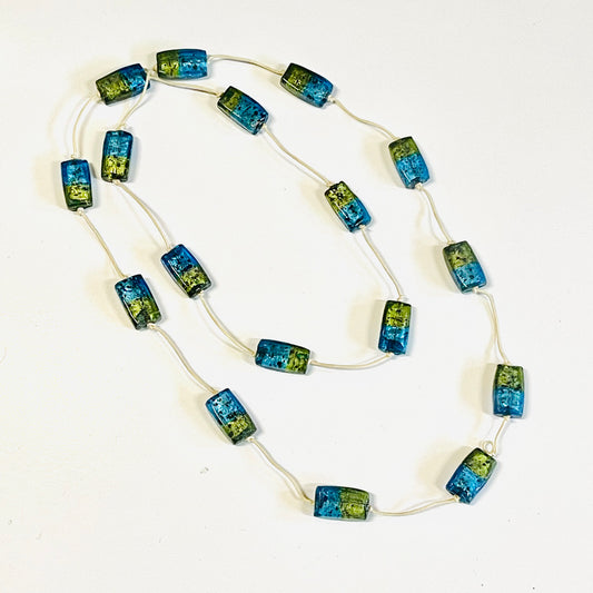 HANDCRAFTED GLASS BEAD LONG NECKLACE