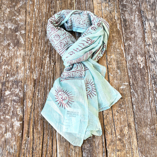 NAT VISCOSE OM SCARF/SARONG 100X195cm
