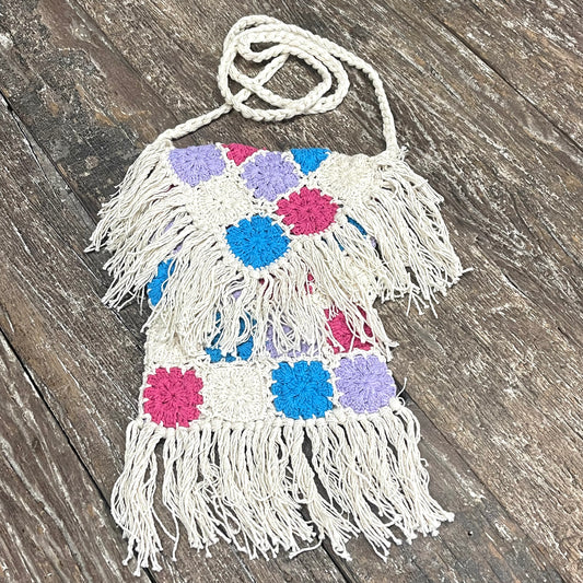 HAND CROCHET CARRY BAG 22X17CM
