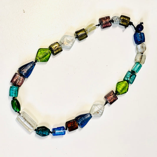 HANDCRAFTED GLASS BEAD LONG NECKLACE