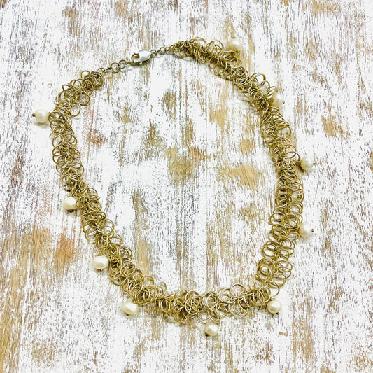 STERLING SILVER N PEARL NECKLACE