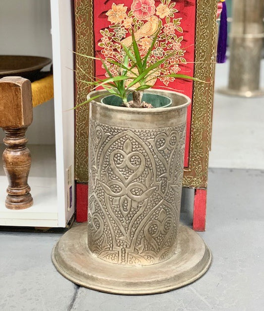 BRASS SILVERPLATED PLANTER