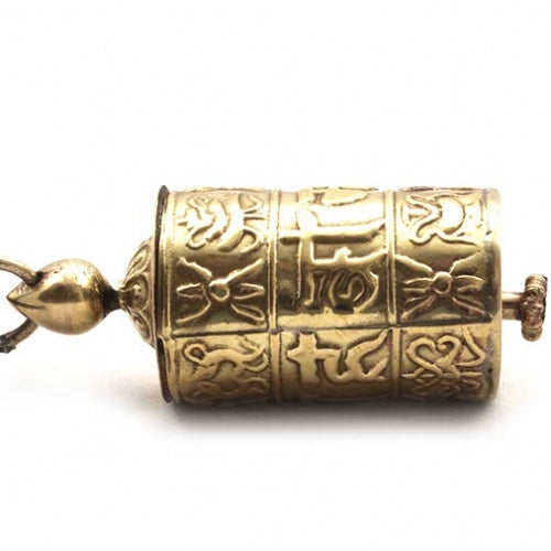 STERLING SILVER PRAYER WHEEL PENDANT SML