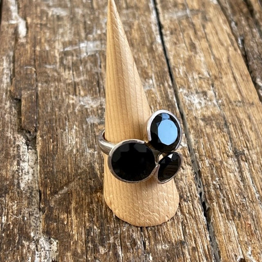 STERLING SILVER BLACKONYX RING