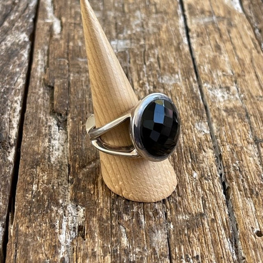 STERLING SILVER BLACKONYX RING