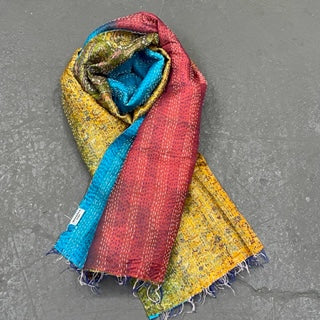 SILK HANDSTICHED SCARF 50X180cm