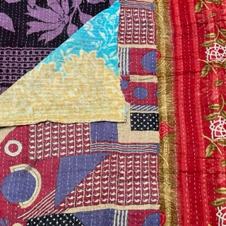 VINTAGE BENGALI KANTHA THROW N38